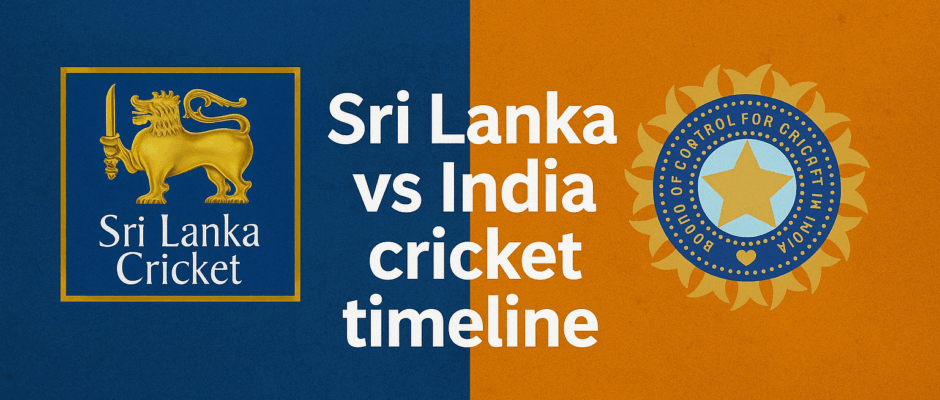 Sri Lanka vs India cricket timeline