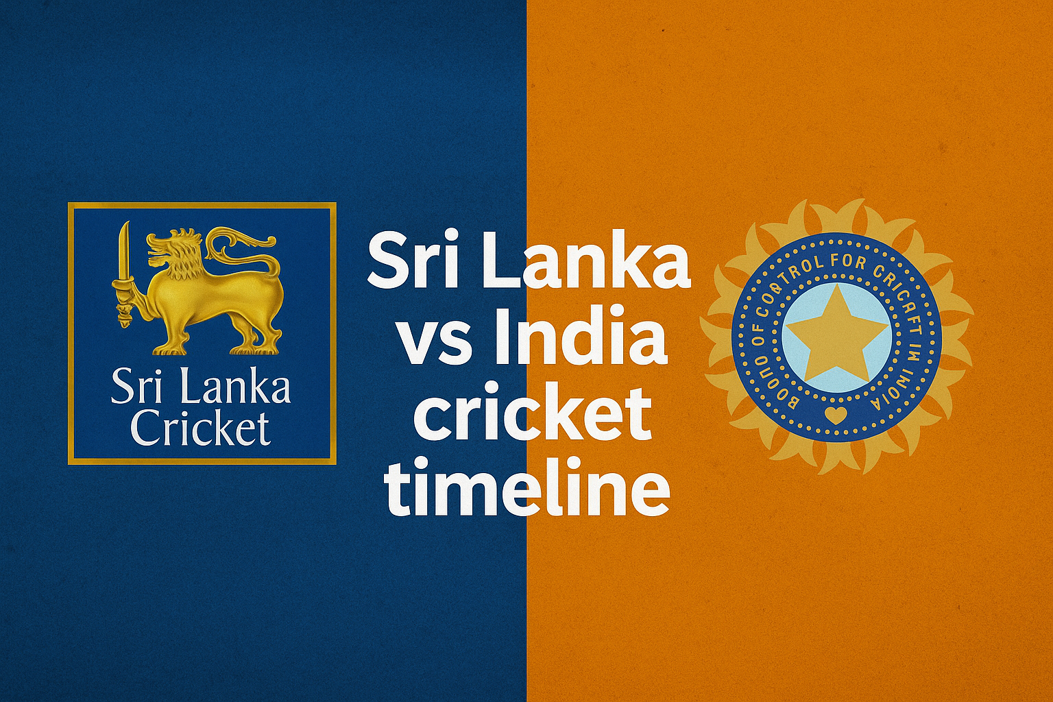 Cricket Classics: A Storied Timeline of Sri Lanka vs India Rivalries